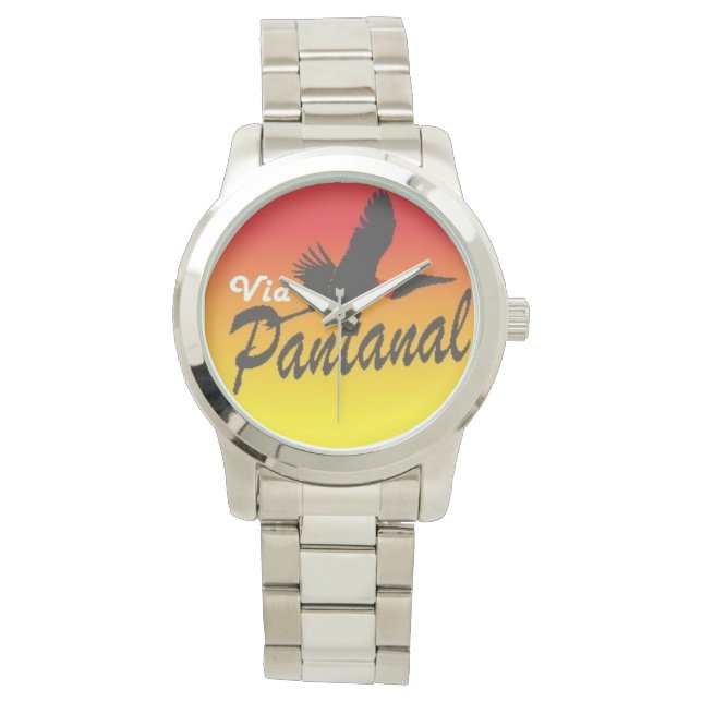 Pulseira de relógio Unisex Grande Prateada Horloge (Voorkant)
