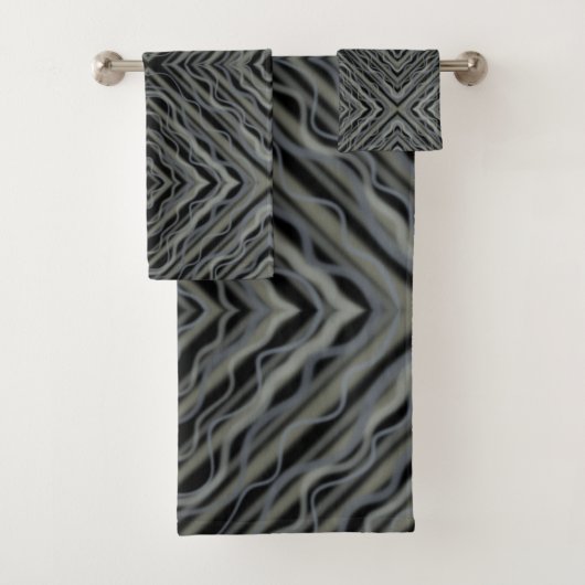 Pulserend Ritme Modern Abstracte Kunst Illustratie Bad Handdoek (Insitu)