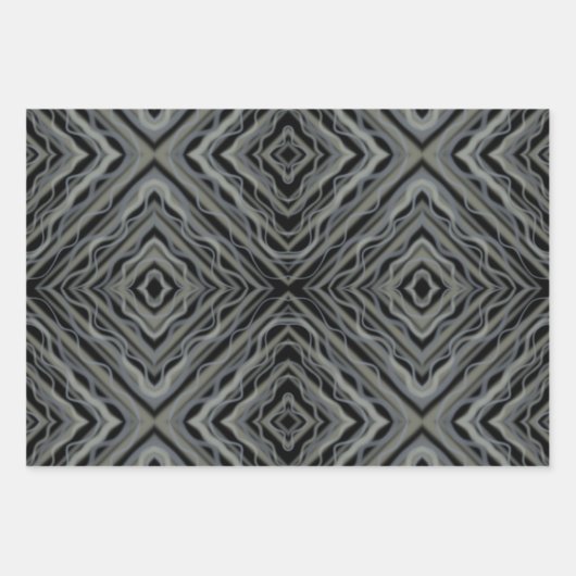 Pulserend ritme Moderne Abstracte kunstillustratie Inpakpapier Vel (Voorkant 3)