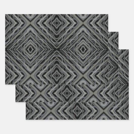 Pulserend ritme Moderne Abstracte kunstillustratie Inpakpapier Vel (Set)