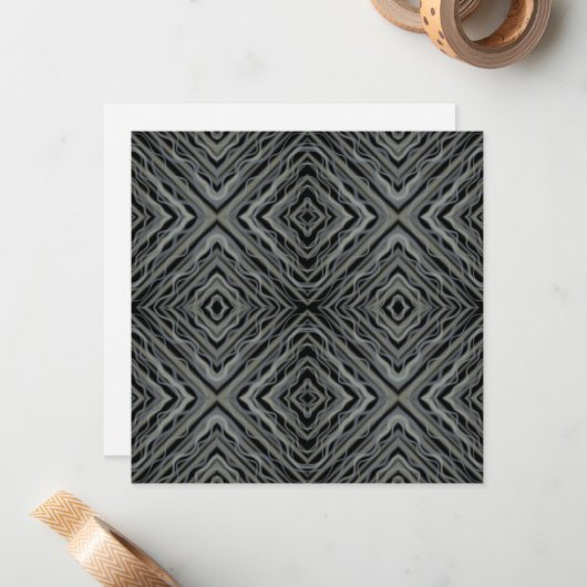 Pulserend ritme Moderne Abstracte kunstillustratie Notitiekaartje (Voorkant / Achterkant in situ)