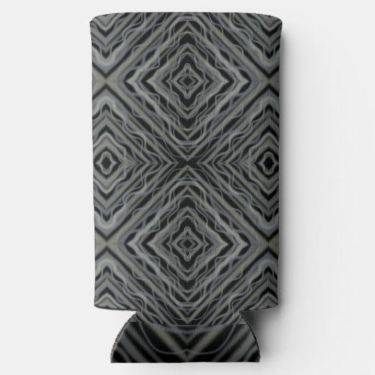 Pulserend ritme Moderne Abstracte kunstillustratie Seltzer Blikjeskoeler (Achterkant)