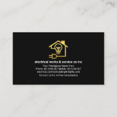 pulserende elektrische golfbliksem visitekaartje (Achterkant)