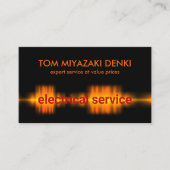 pulserende elektrische golfbliksem visitekaartje (Voorkant)