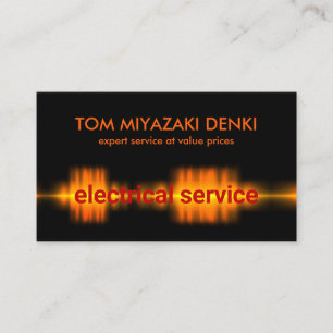 pulserende elektrische golfbliksem visitekaartje