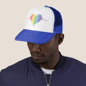 Pulserende hartslag van Pride Colors Trucker Pet (In situ)