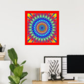 Pulserende kleuren illusie poster (Thuiskantoor)