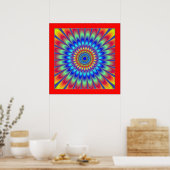 Pulserende kleuren illusie poster (Keuken)