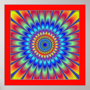 Pulserende kleuren illusie poster