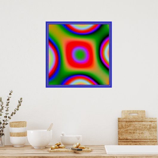 Pulserende kleurencombinatie poster (Keuken)