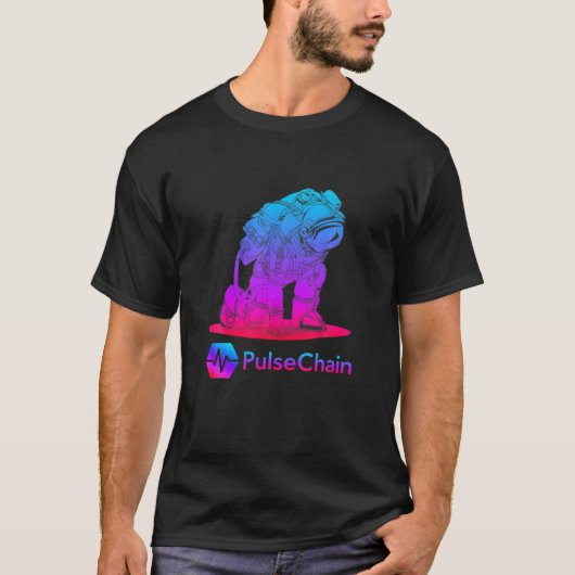 Pulsketenketen Crypto Token Hex Cryptocurrency T-shirt (Voorkant)