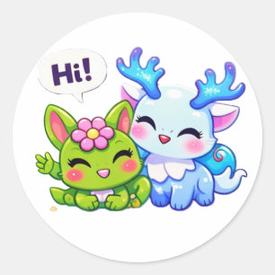 Pulspunkys Kawaii Fantasy Wezen Sticker