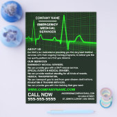 Pulssnelheidsontwerp, EMT, Paramedische Adverteren Flyer (Enkel)
