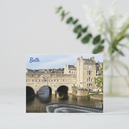 Pulteney Bridge en River Avon, Bath, Engeland Briefkaart (Staand voorkant)