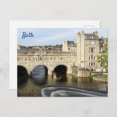 Pulteney Bridge en River Avon, Bath, Engeland Briefkaart (Voorkant / Achterkant)