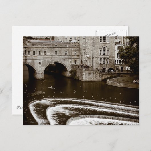 Pulteney Weir Bath Briefkaart (Voorkant / Achterkant)