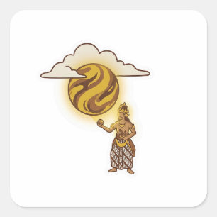 Pulung Vierkante Sticker