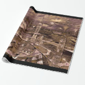 Pulvillar Modern Architect City Elegant   Cadeaupapier (Uitgerold)