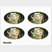 Puma Cat zegt Welkom Ovale Sticker (Vel)