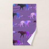 Puma Cats aangepaste achtergrondkleur Bad Handdoek (Handdoek)