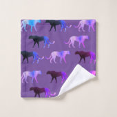 Puma Cats aangepaste achtergrondkleur Bad Handdoek (Wasdoekje)