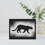 Puma Cougar Bergleeuw Silhouet Briefkaart (Staand voorkant)