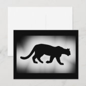 Puma Cougar Bergleeuw Silhouet Briefkaart (Voorkant / Achterkant)