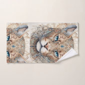 Puma Gezicht Surrealistische Kunst Bad Handdoek (Handdoek)