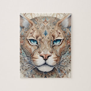 Puma Gezicht Surrealistische Kunst Legpuzzel