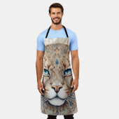 Puma Gezicht Surrealistische Kunst Schort (Gedragen)