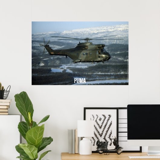 Puma-helikopter Poster (Thuiskantoor)