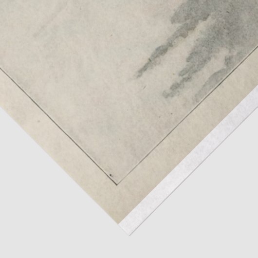 Puma Hunting Elk Ephemera Decoupage Tissuepapier (Detail)