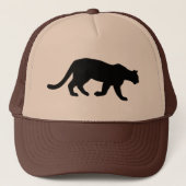 Puma Mountain Lion Cougar Silhouette Trucker Pet (Voorkant)