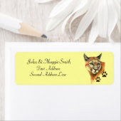 Puma, Mountain Lion, Cougar Tracks Address Label (Insitu)