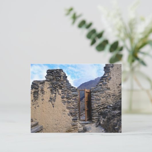 Pumatallis Temple Deeg van Inca Trail, Peru Briefkaart (Staand voorkant)