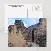 Pumatallis Temple Deeg van Inca Trail, Peru Briefkaart (Voorkant / Achterkant)