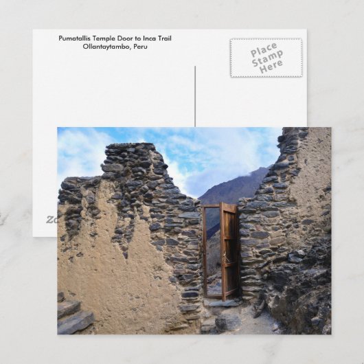Pumatallis Temple Deeg van Inca Trail, Peru Briefkaart (Voorkant / Achterkant)