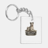 Pumi-hond – Krullend Luid Perfect Sleutelhanger (Voorkant Links)