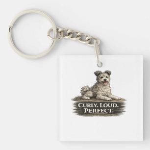 Pumi-hond – Krullend Luid Perfect Sleutelhanger