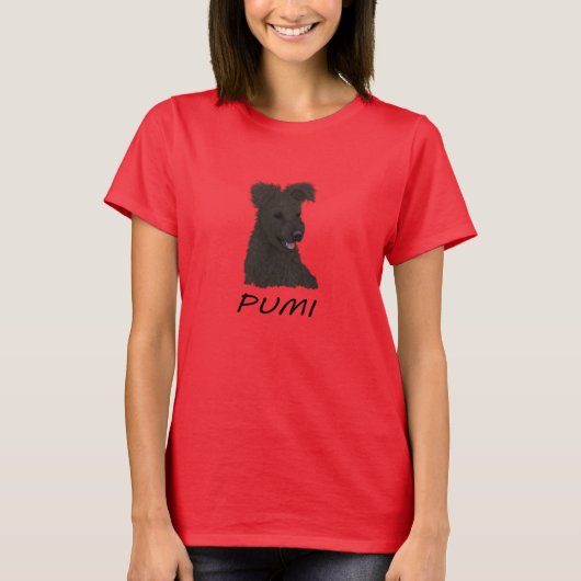 Pumi-hond T-shirt (Voorkant)