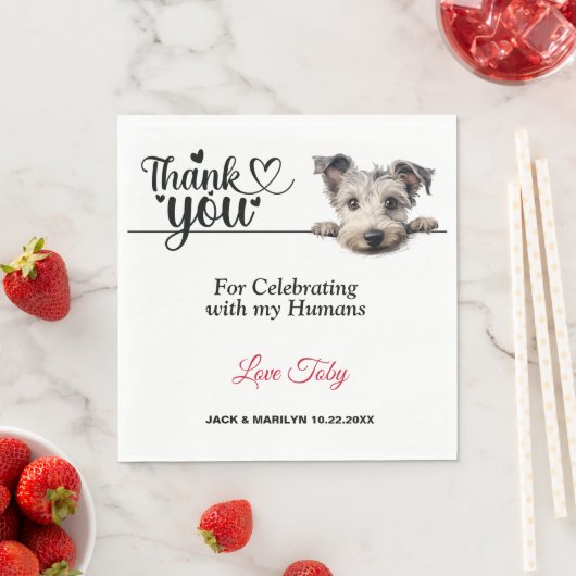 Pumi-honden papieren servetten (Insitu)