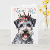 Pumi Hondenkoningin voor Dag Grappige Verjaardag Kaart (Gele Bloem)