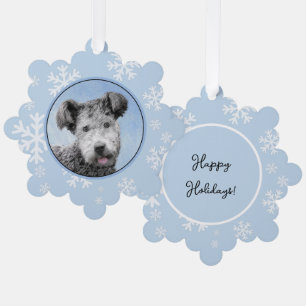 Pumi Schilderij - Mooie Originele Honden Kunst Ornament Kaart