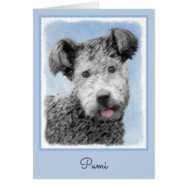 Pumi-schildering - Kute Original Dog Art (Voorkant)