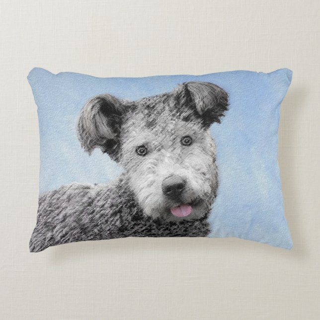 Pumi-schildering - Kute Original Dog Art Accent Kussen (Voorkant)