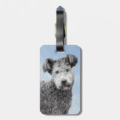 Pumi-schildering - Kute Original Dog Art Bagagelabel (Achterkant verticaal)