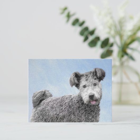 Pumi-schildering - Kute Original Dog Art Briefkaart (Staand voorkant)