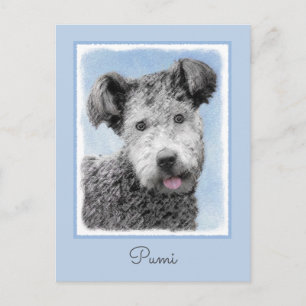 Pumi-schildering - Kute Original Dog Art Briefkaart