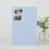 Pumi-schildering - Kute Original Dog Art Briefpapier (Staand voorkant)