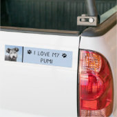 Pumi-schildering - Kute Original Dog Art Bumpersticker (Op Truck)